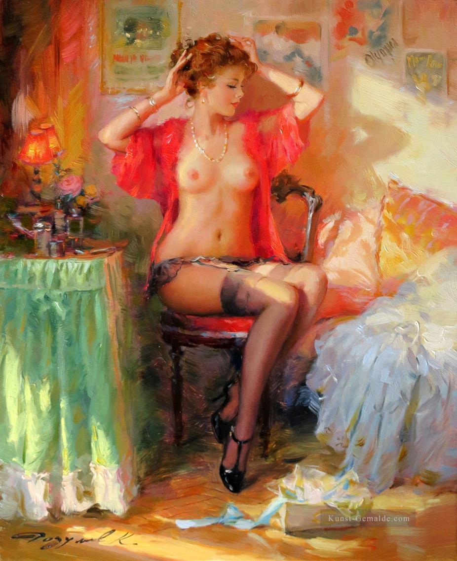 Schönes Mädchen KR 002 Impressionist nackt Ölgemälde
